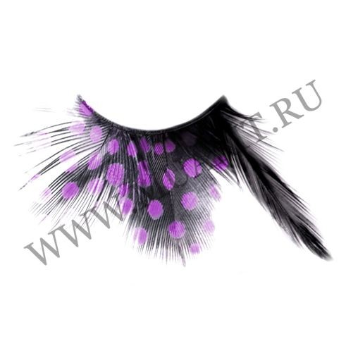 Ресницы в горошек фиолетовые негустые