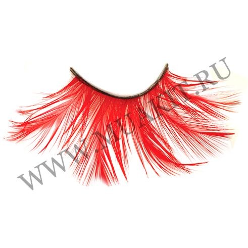 Ресницы длинные пёрышки Красные