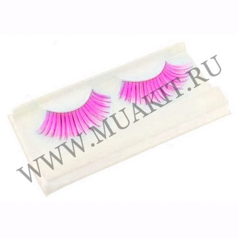 Ресницы Кошачий взгляд ярко-розовые